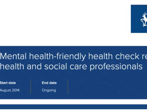 Mental health-friendly health check resources for health and social care professionals