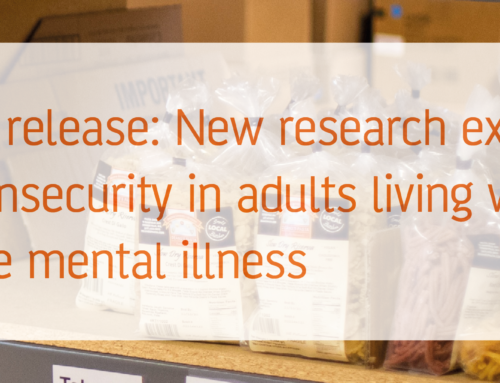 New research to understand food insecurity experiences of adults living with a diagnosis of severe mental illness